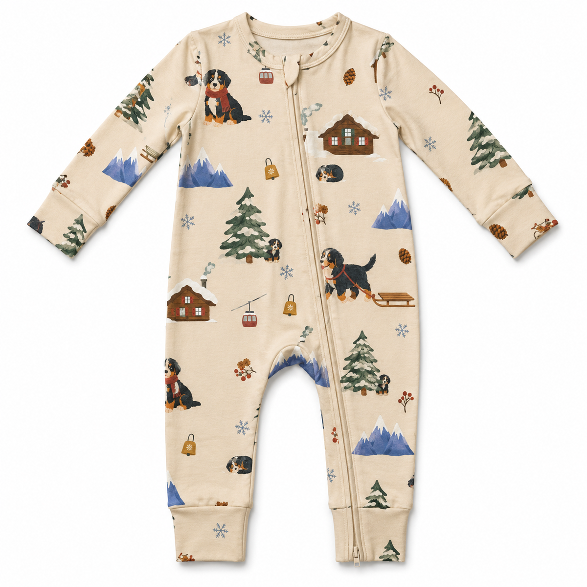 Alpine Winter Zipper Romper