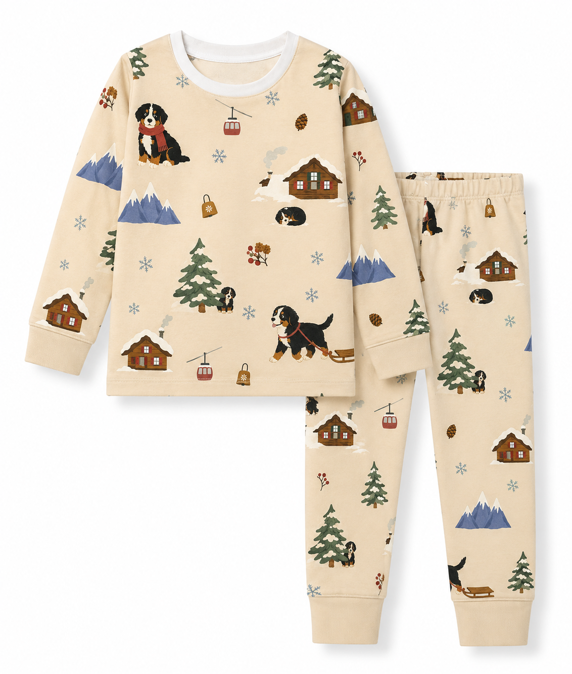 Alpine Winter Two-Piece Kids Pajama Set