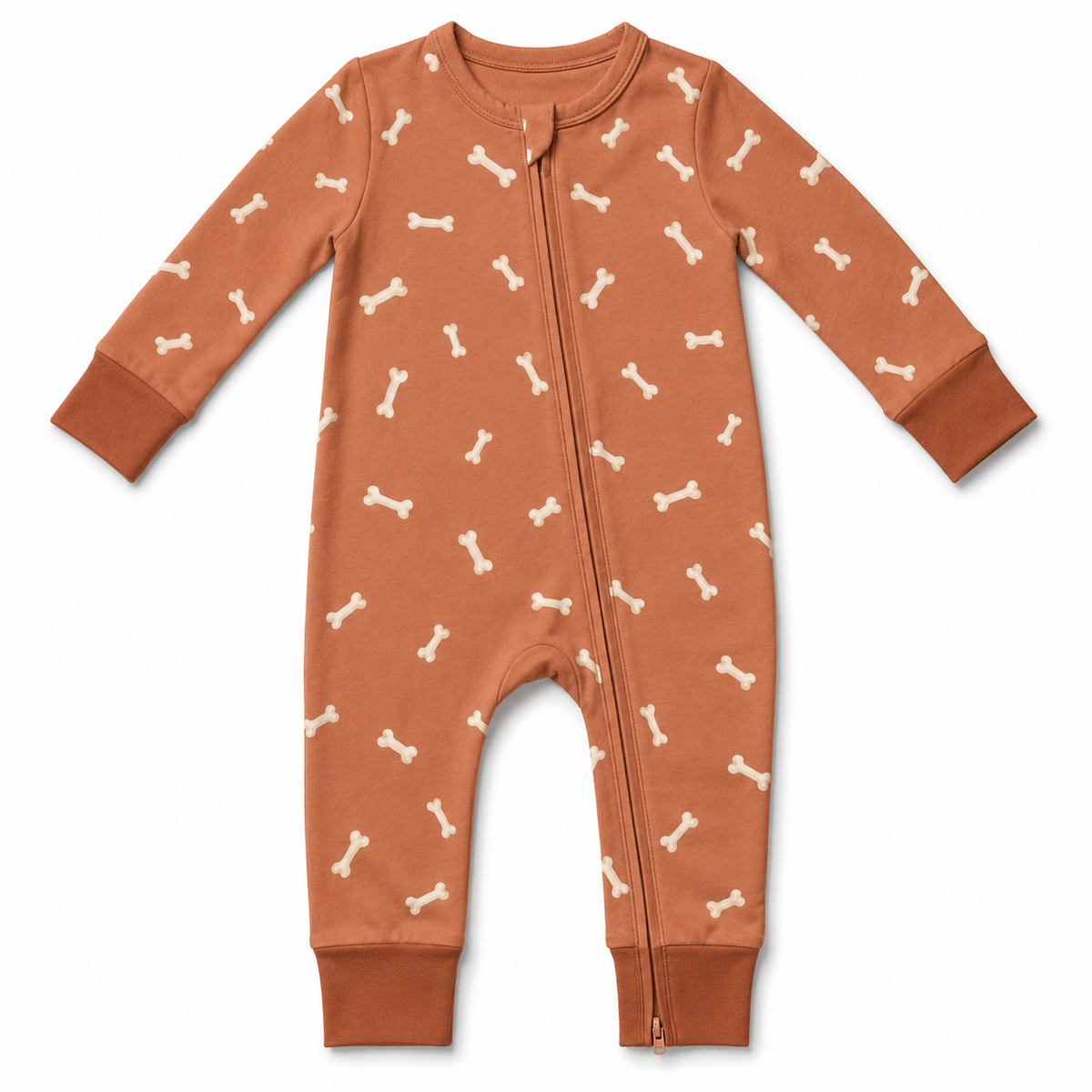 Bones Zipper Romper